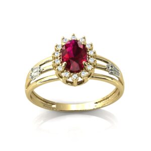 Anel Formatura Aro Triplo Oval Em Ouro 18k Zircônia