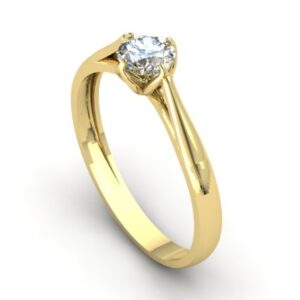 Anel Solitário Ouro 18k