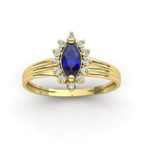 Anel Formatura Navete 3 Aros Ouro 18k