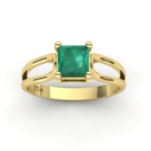 Anel Formatura Pedra Quadrada Ouro 18k