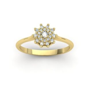 Anel Cravejado de Pedras Ouro 18k