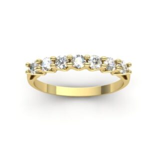 Anel Aparador Pedras Redondas Ouro 18k