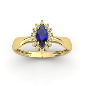 Anel Formatura Pedra Navete Ouro 18k