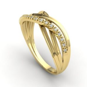 Anel Entrelaçado Ouro 18k