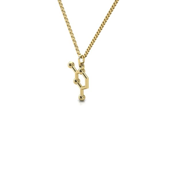 Gargantilha Pingente Molécula Química Citosina Ouro 18k - Image 3