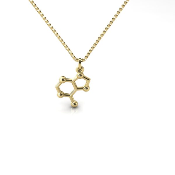 Gargantilha Pingente Molécula Química Adenina Ouro 18k - Image 4