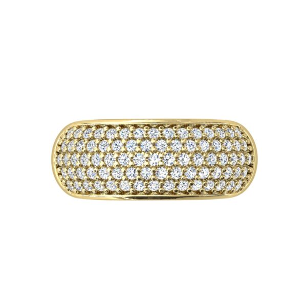 Anel Aparador Meia Aliança Com 79 Pedras Zircônia Ouro 18k - Image 3