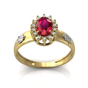Anel Formatura Em Ouro 18k Pedra Oval Direito