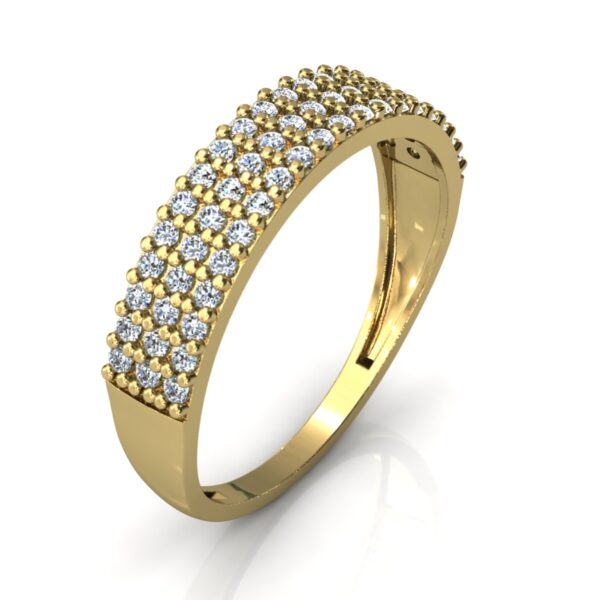 Anel Aparador De Aliança Com 57 Pedras Em Ouro 18k - Image 3