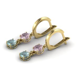 Brinco Argola 2 Pontos Luz Ouro 18k