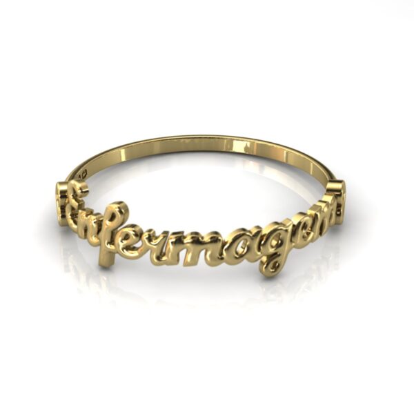Anel Formatura Enfermagem Pedras Diamantes Ouro 18k - Image 2