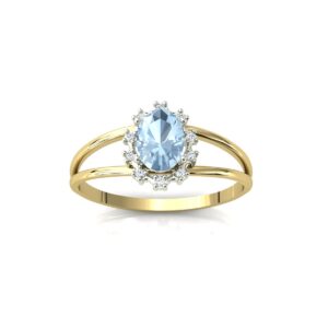 Anel Formatura Aro Duplo Fino Pedra Oval Ouro 18k