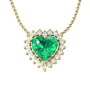 Pingente Coração Pedras Zircônias Em Ouro 18k