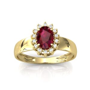 Anel Formatura Aro Largo Em Ouro 18k Pedra Oval Zircônia