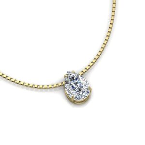 Pingente Ponto De Luz Gota Ouro 18k