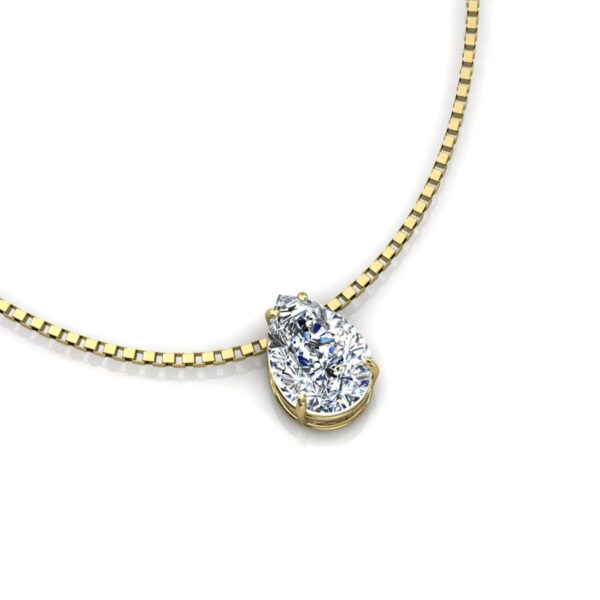 Pingente Ponto De Luz Gota Ouro 18k