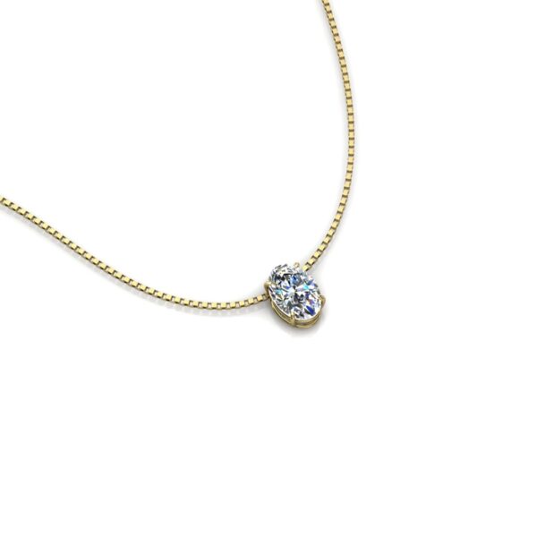 Pingente Ponto De Luz Oval Em Ouro 18k - Image 4