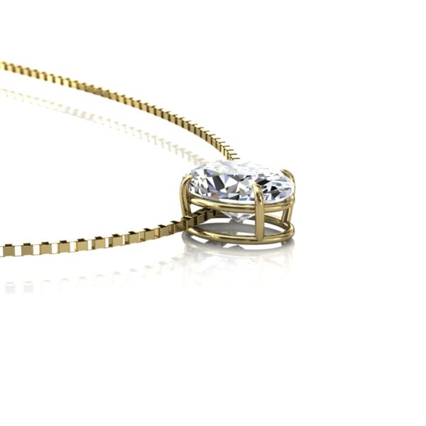 Pingente Ponto De Luz Oval Em Ouro 18k - Image 2