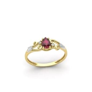 Anel Formatura Aro Torcido Gota Ouro 18k
