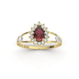 Anel Formatura Aro Fino Gota Ouro 18k