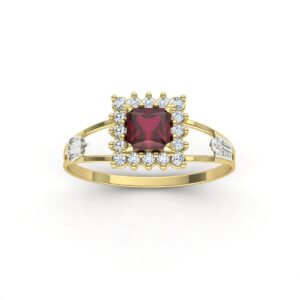 Anel Formatura Aro Fino Carrê Ouro 18k