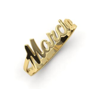 Anel Nome Marcia Em Ouro 18k