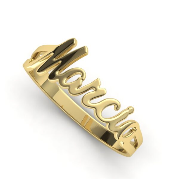 Anel Nome Marcia Em Ouro 18k - Image 2