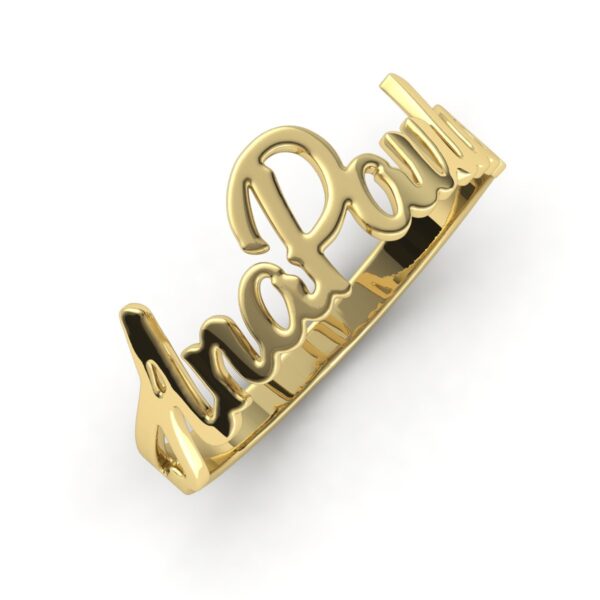 Anel Nome Ana Paula Em Ouro 18k - Image 2