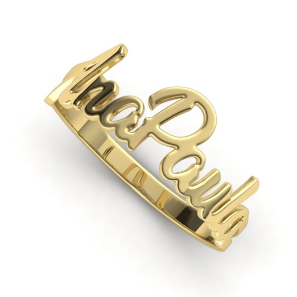 Anel Nome Ana Paula Em Ouro 18k - Image 3