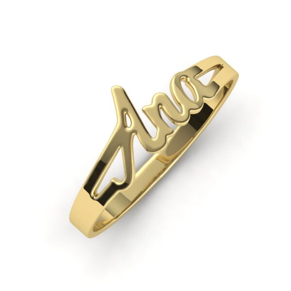 Anel Nome Ana Em Ouro 18k - Image 3