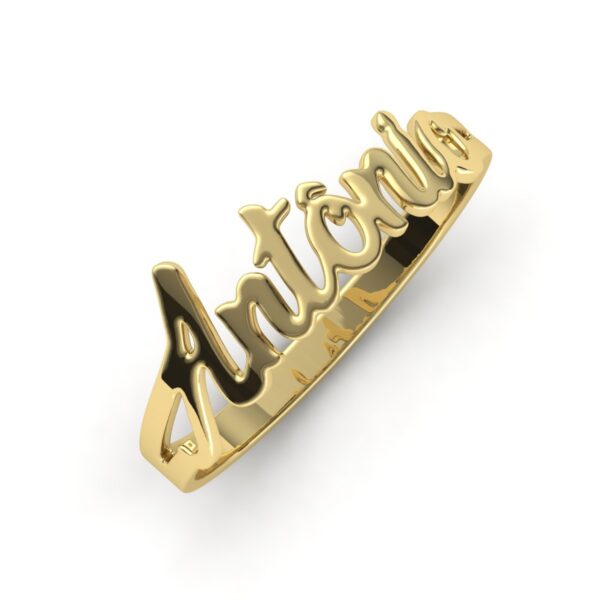 Anel Nome Antônio Em Ouro 18k - Image 3
