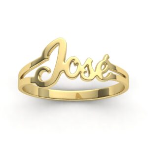 Anel Nome José Em Ouro 18k