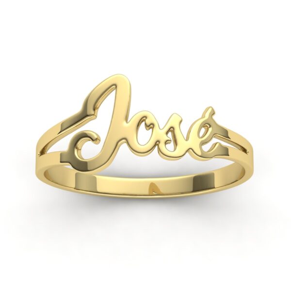 Anel Nome José Em Ouro 18k